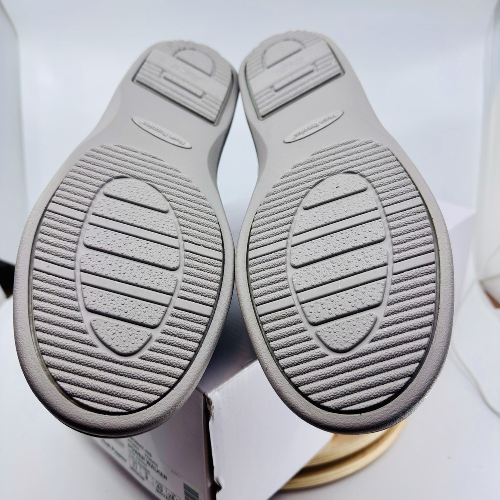 Hush Puppies Power Walker Shoes Womens 11 Dove Gray Leather Walking Comfort New - Picture 6 of 8